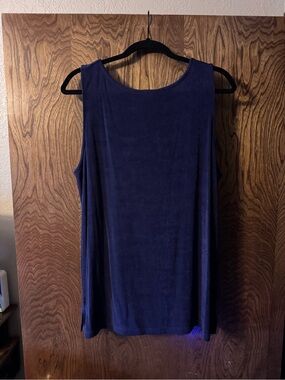 Chico's Sleeveless Velvet Tank - Navy